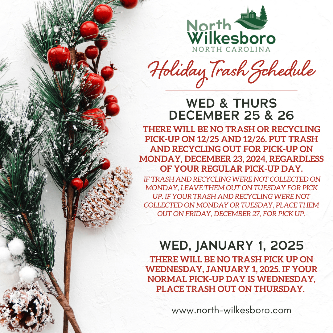 Holiday Schedule Trash 